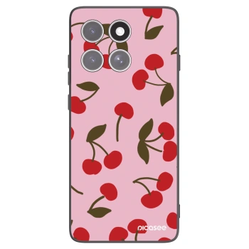 Picasee crna silikonska maskica za Motorola Edge 60 Pro - Cherry