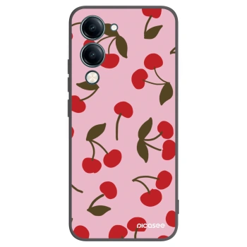 Picasee crna silikonska maskica za Vivo Y29s 5G - Cherry