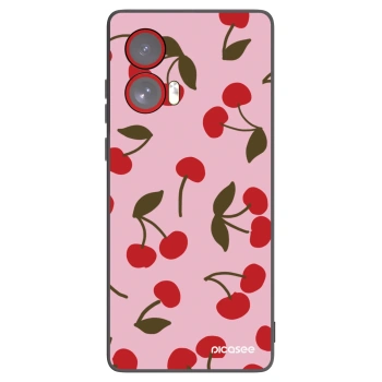 Picasee crna silikonska maskica za Motorola Edge 50 Fusion - Cherry