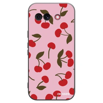 Picasee crna silikonska maskica za Google Pixel 10a - Cherry