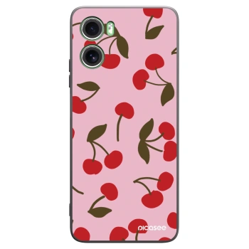 Picasee crna silikonska maskica za Motorola Moto G06 - Cherry