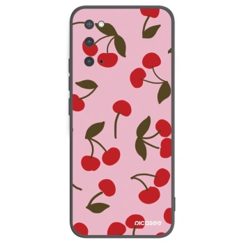 Picasee crna silikonska maskica za Samsung Galaxy S20 G980F - Cherry