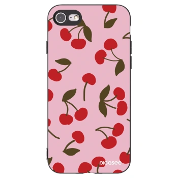 Picasee crna silikonska maskica za Apple iPhone SE 2020 - Cherry
