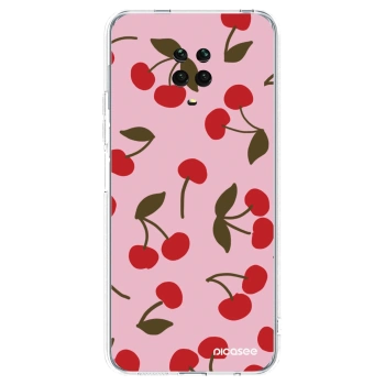 Picasee silikonska prozirna maskica za Xiaomi Redmi Note 9 Pro - Cherry