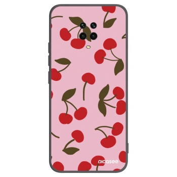 Picasee crna silikonska maskica za Xiaomi Redmi Note 9 Pro - Cherry
