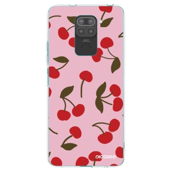 Picasee crna silikonska maskica za Xiaomi Redmi Note 9 - Cherry