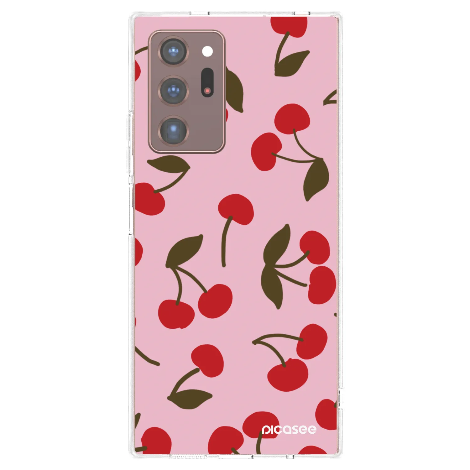 Picasee silikonska prozirna maskica za Samsung Galaxy Note 20 Ultra - Cherry