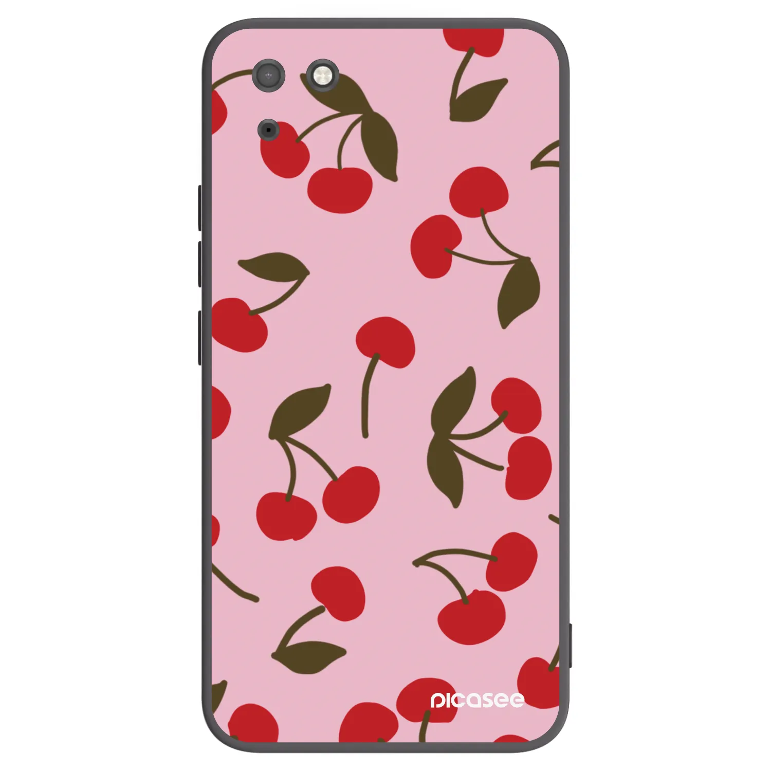 Picasee crna silikonska maskica za Huawei Y5P - Cherry