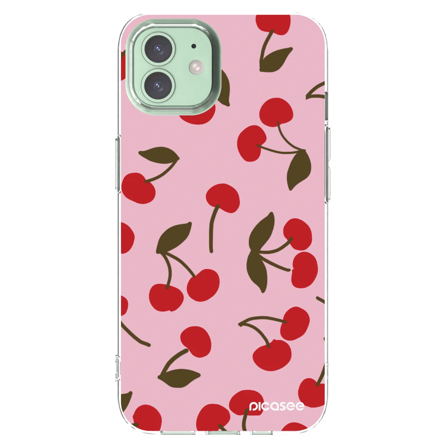 Picasee silikonska prozirna maskica za Apple iPhone 12 Pro - Cherry