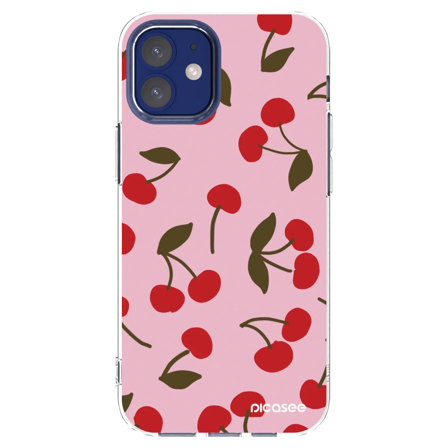 Picasee silikonska prozirna maskica za Apple iPhone 12 mini - Cherry
