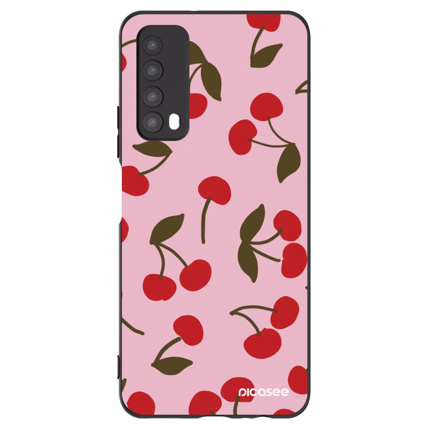 Picasee crna silikonska maskica za Huawei P Smart 2021 - Cherry