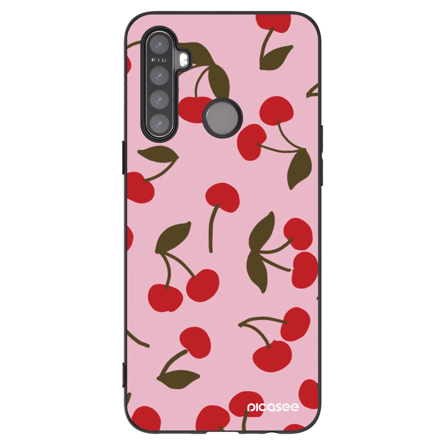 Picasee crna silikonska maskica za Realme 6i - Cherry