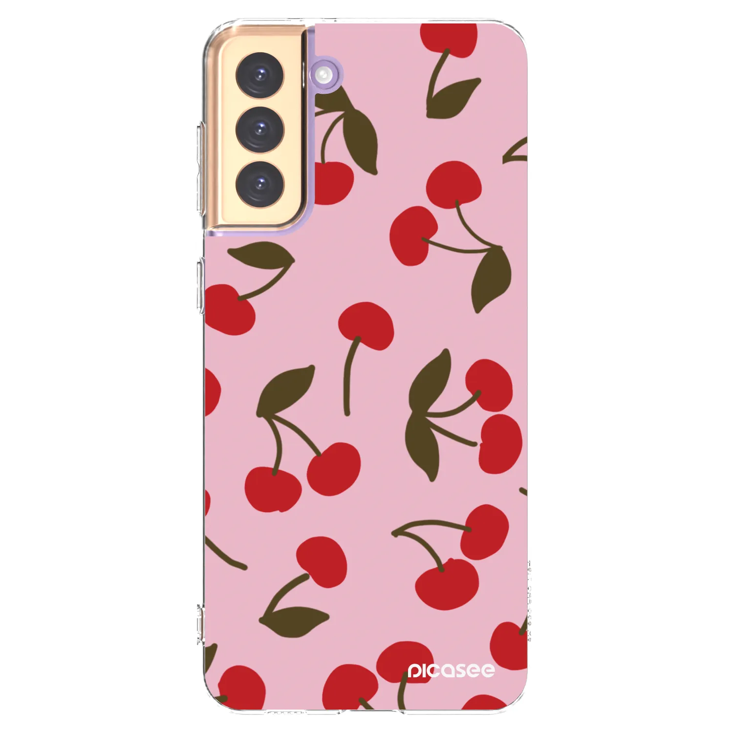 Picasee silikonska prozirna maskica za Samsung Galaxy S21+ 5G G996F - Cherry