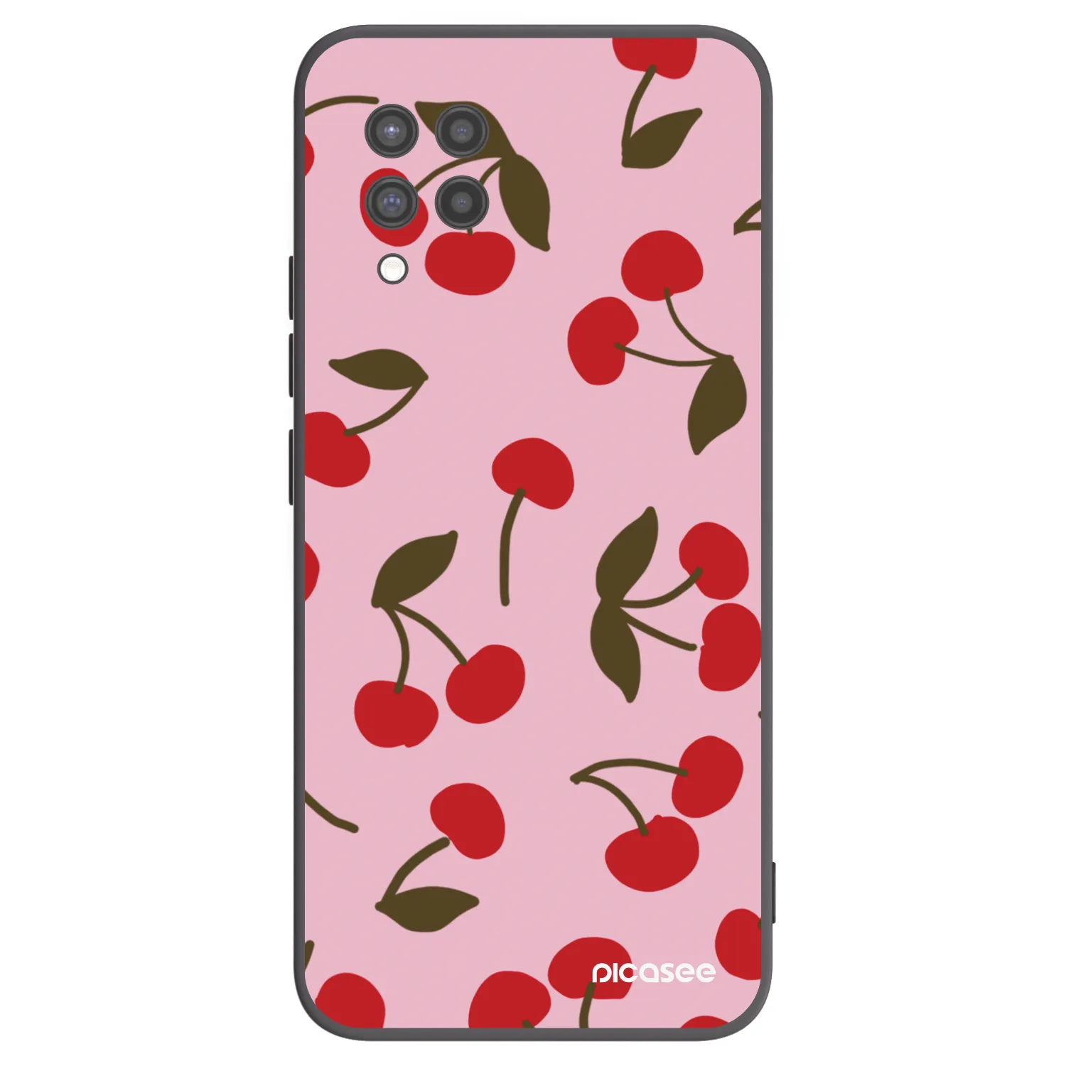 Picasee crna silikonska maskica za Samsung Galaxy A42 A426B - Cherry