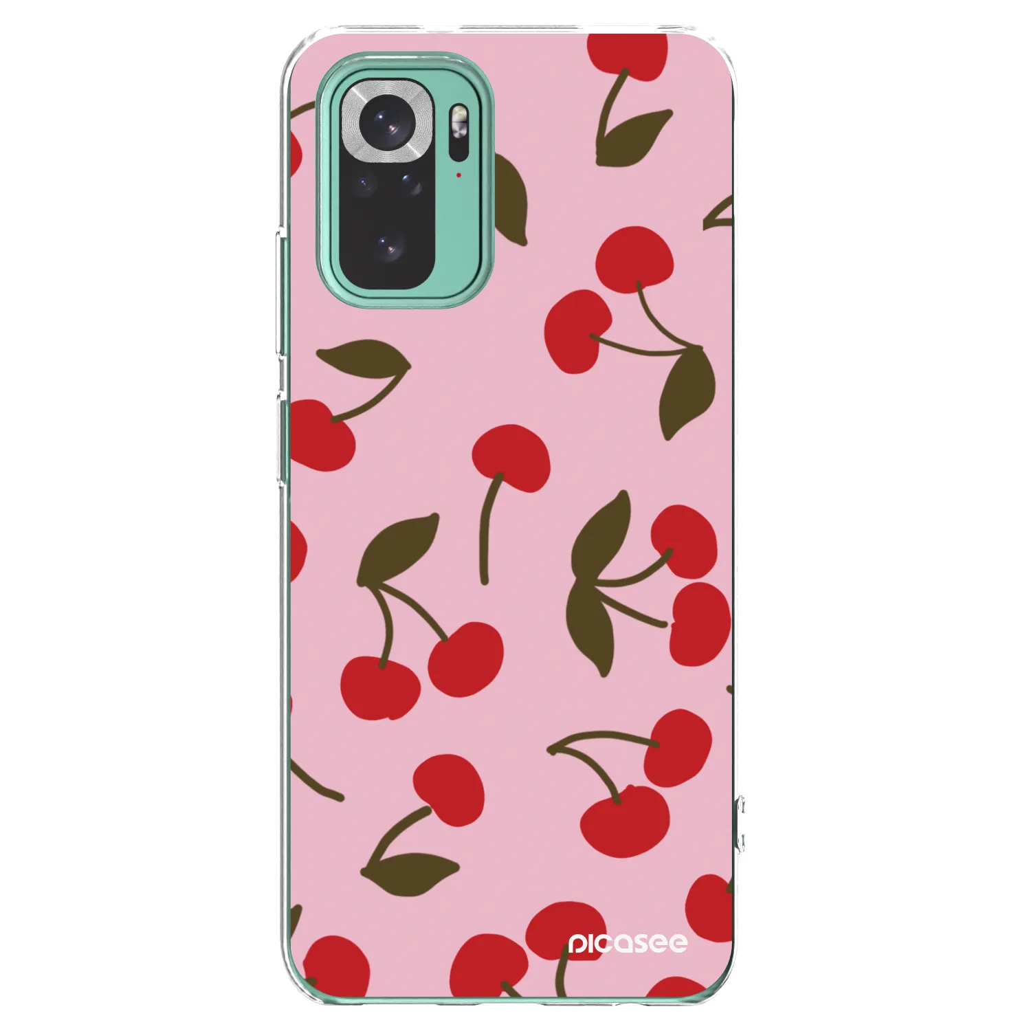 Picasee silikonska prozirna maskica za Xiaomi Redmi Note 10 Pro - Cherry