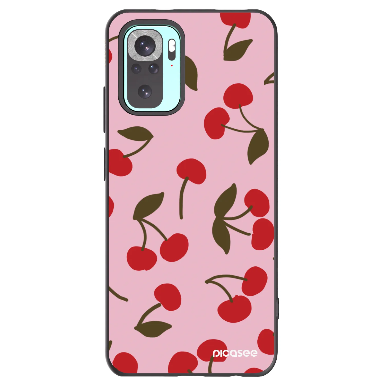 Picasee crna silikonska maskica za Xiaomi Redmi Note 10 Pro - Cherry