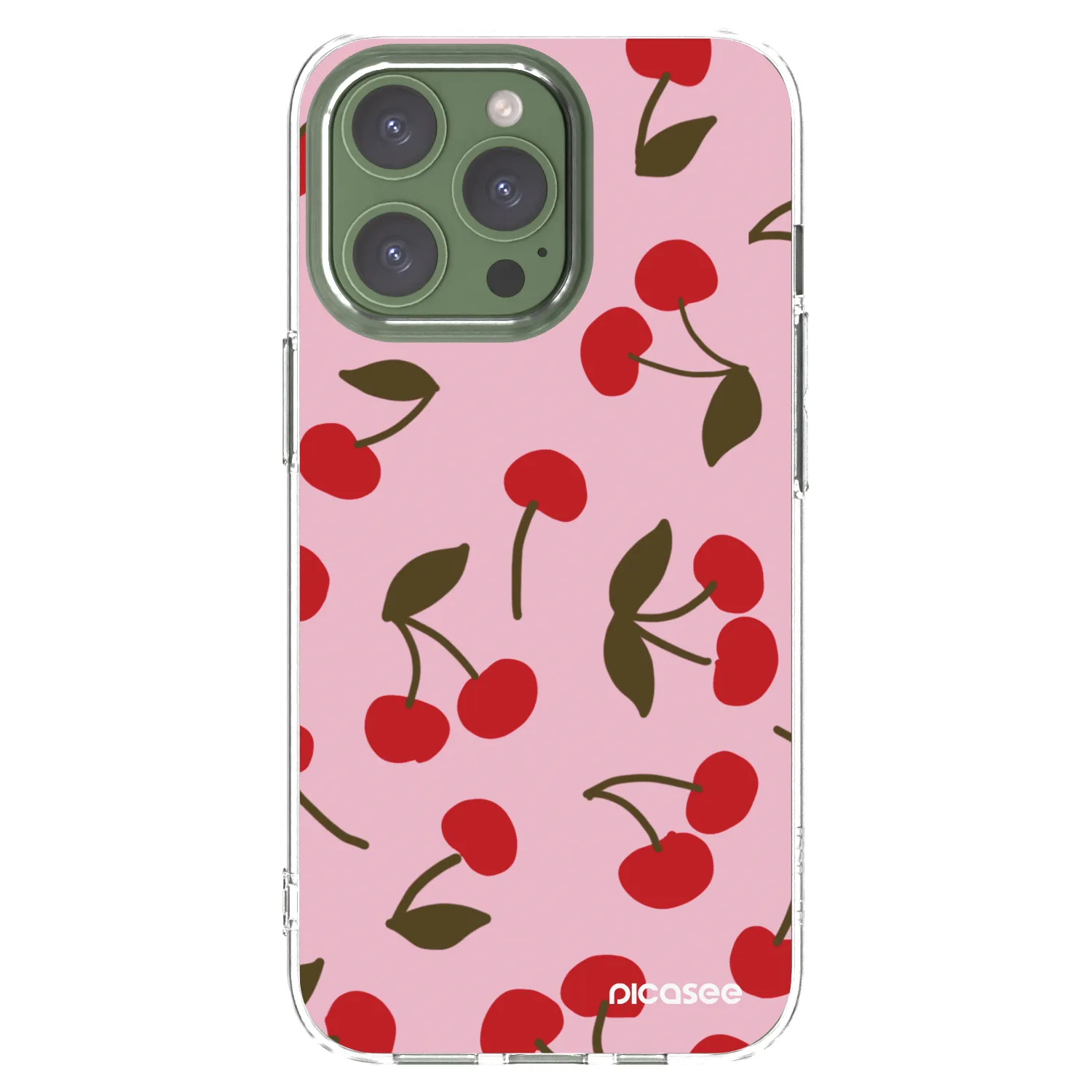 Picasee silikonska prozirna maskica za Apple iPhone 13 Pro - Cherry