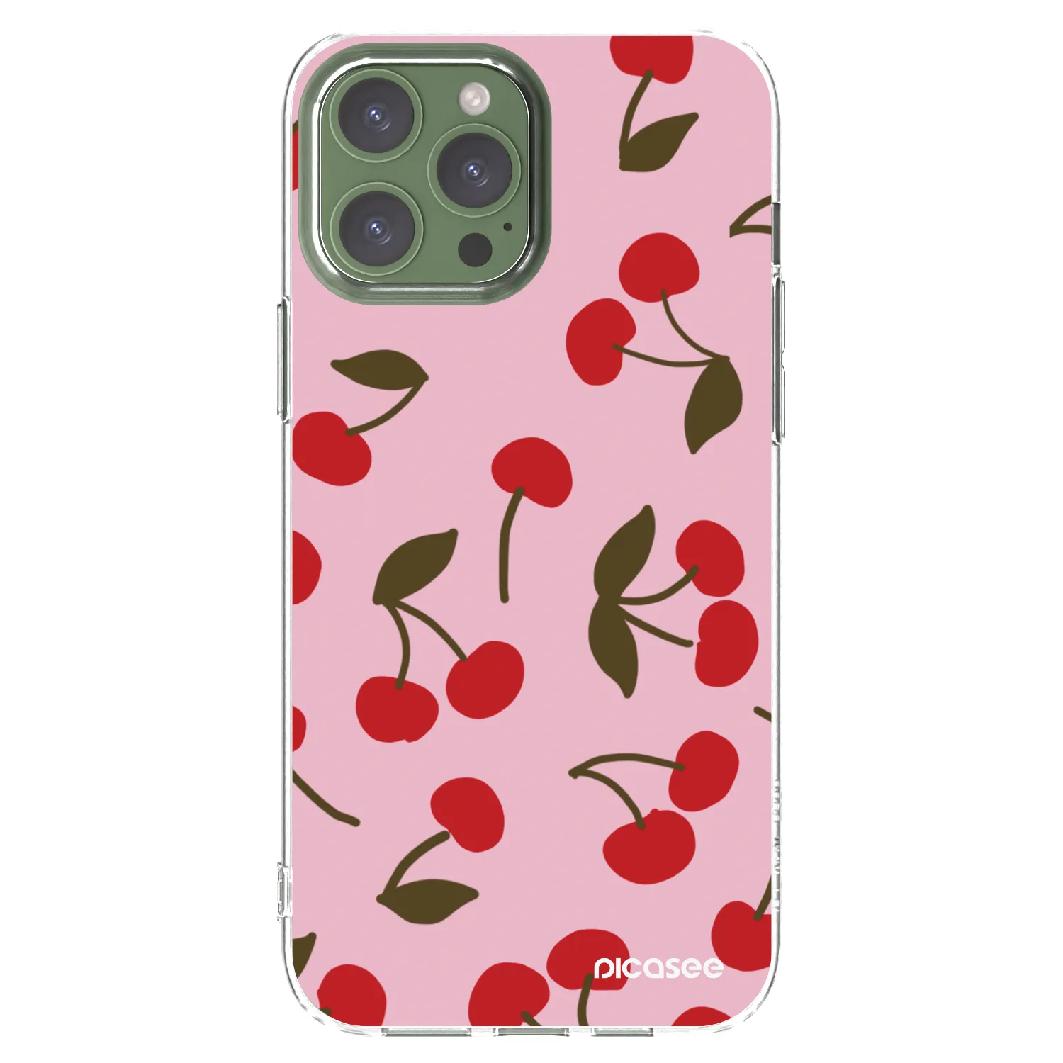 Picasee silikonska prozirna maskica za Apple iPhone 13 Pro Max - Cherry