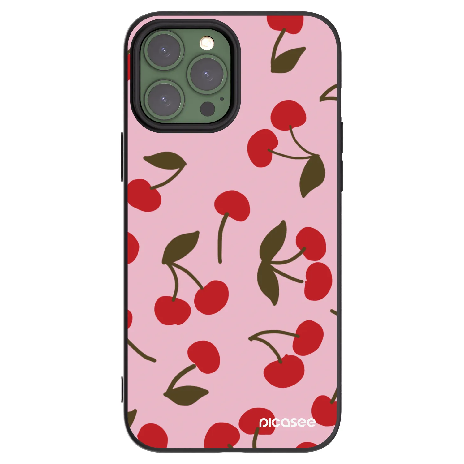 Picasee crna silikonska maskica za Apple iPhone 13 Pro Max - Cherry