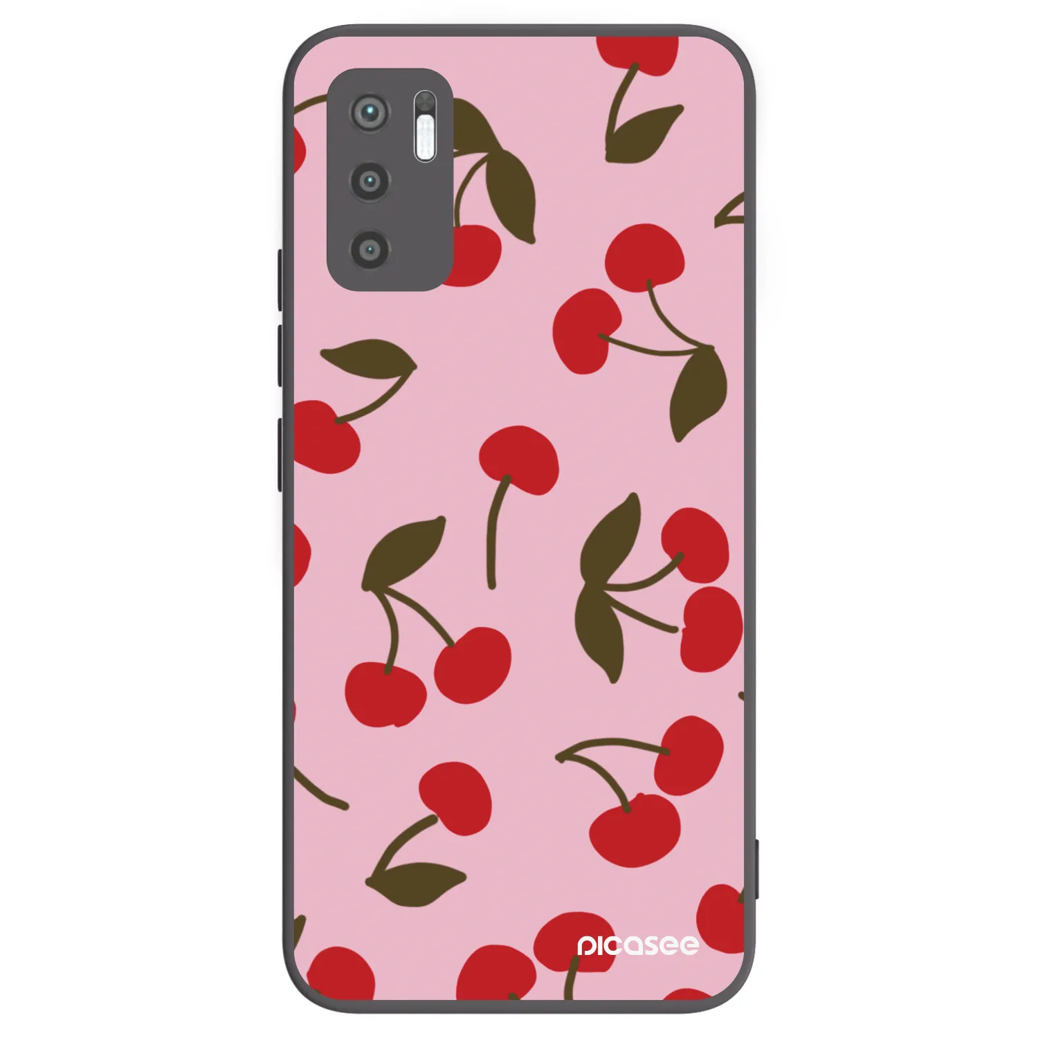 Picasee crna silikonska maskica za Xiaomi Redmi Note 10 5G - Cherry