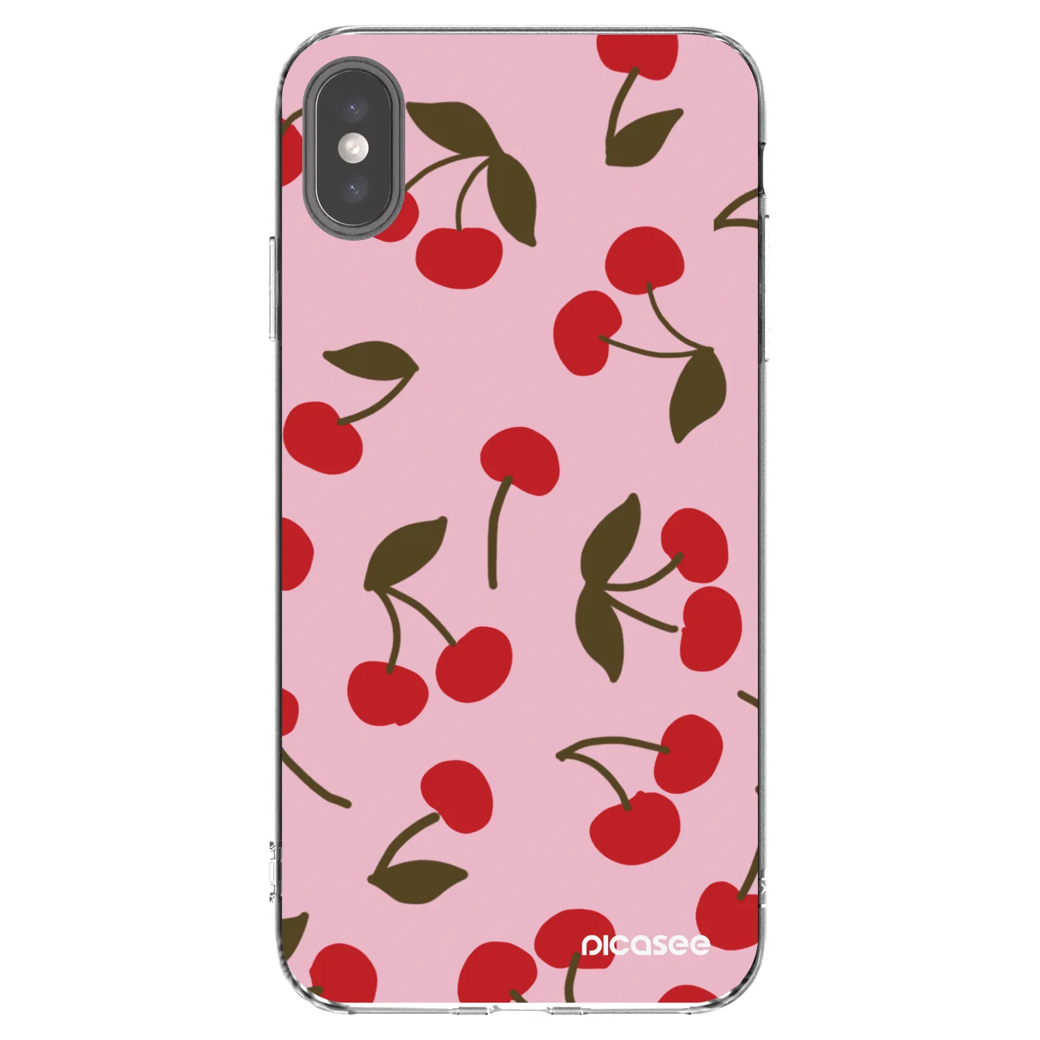 Picasee silikonska prozirna maskica za Apple iPhone XS Max - Cherry