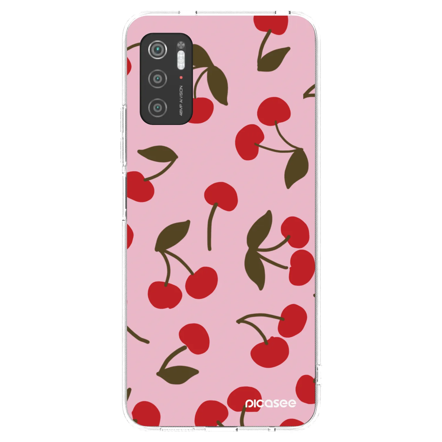 Picasee silikonska prozirna maskica za Xiaomi Poco M3 Pro 5G - Cherry