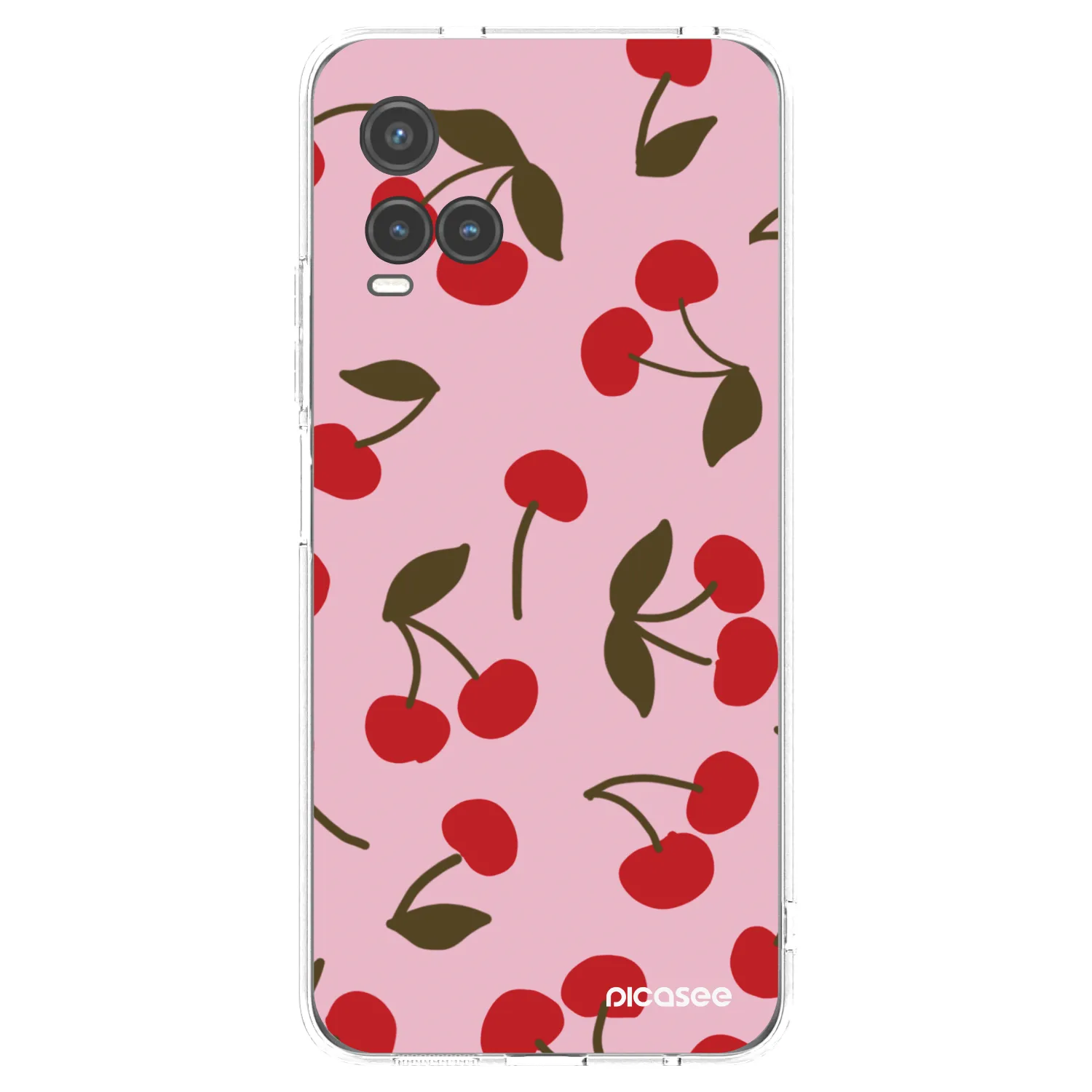 Picasee silikonska prozirna maskica za Vivo Y33s - Cherry