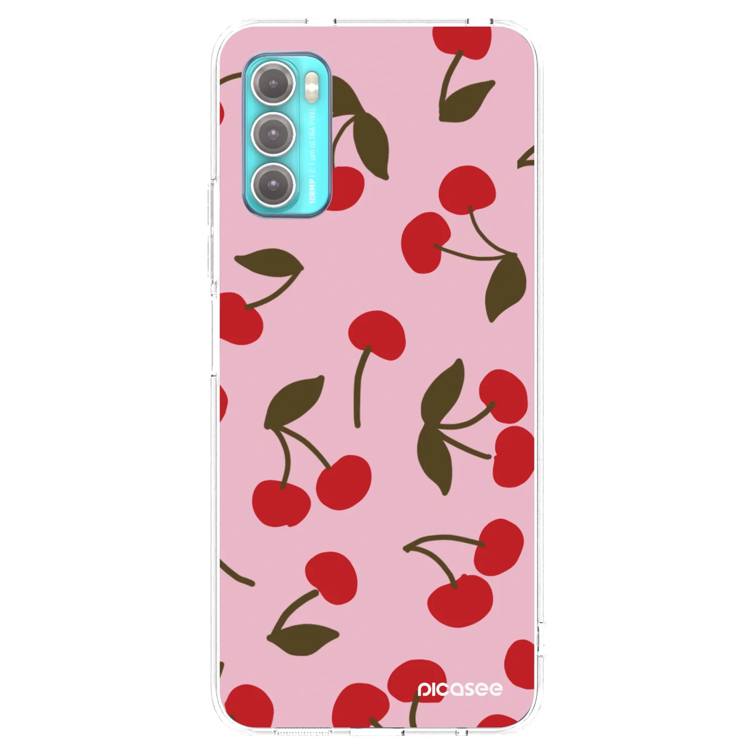 Picasee silikonska prozirna maskica za Motorola Moto G60 - Cherry