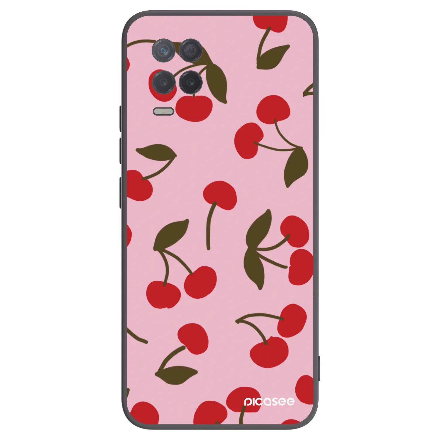 Picasee crna silikonska maskica za Realme 8 5G - Cherry
