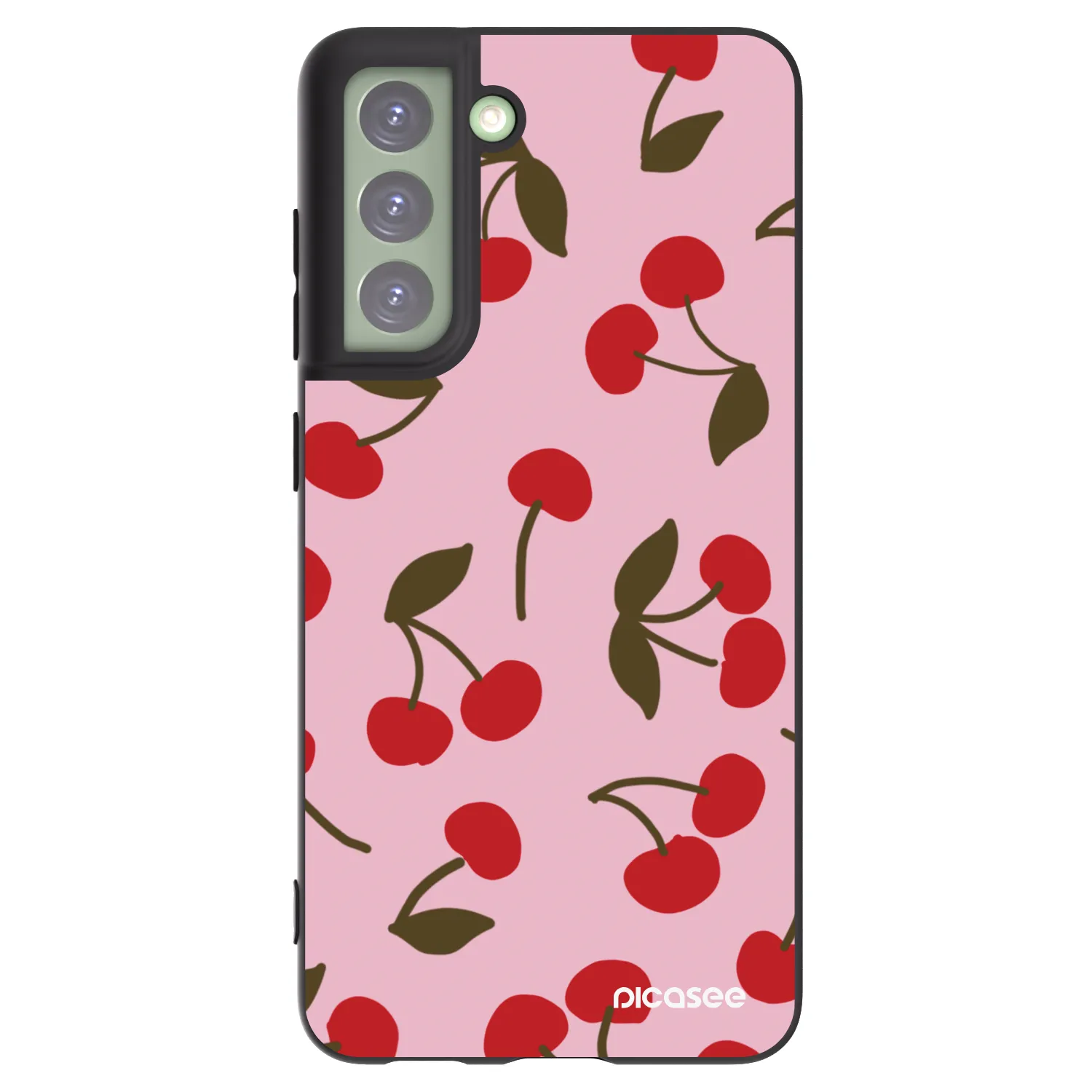 Picasee crna silikonska maskica za Samsung Galaxy S21 FE 5G - Cherry