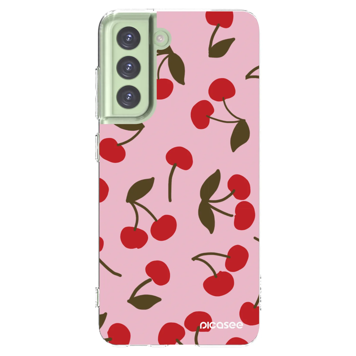 Picasee silikonska prozirna maskica za Samsung Galaxy S21 FE 5G - Cherry