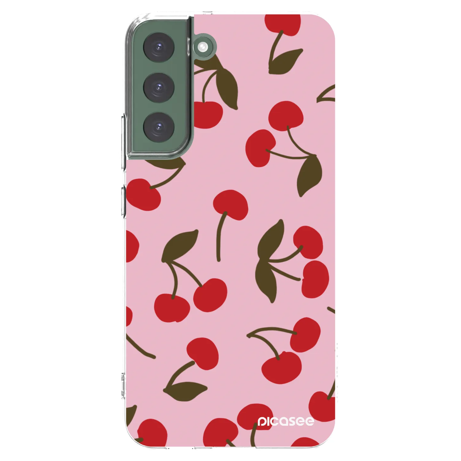 Picasee silikonska prozirna maskica za Samsung Galaxy S22+ 5G - Cherry