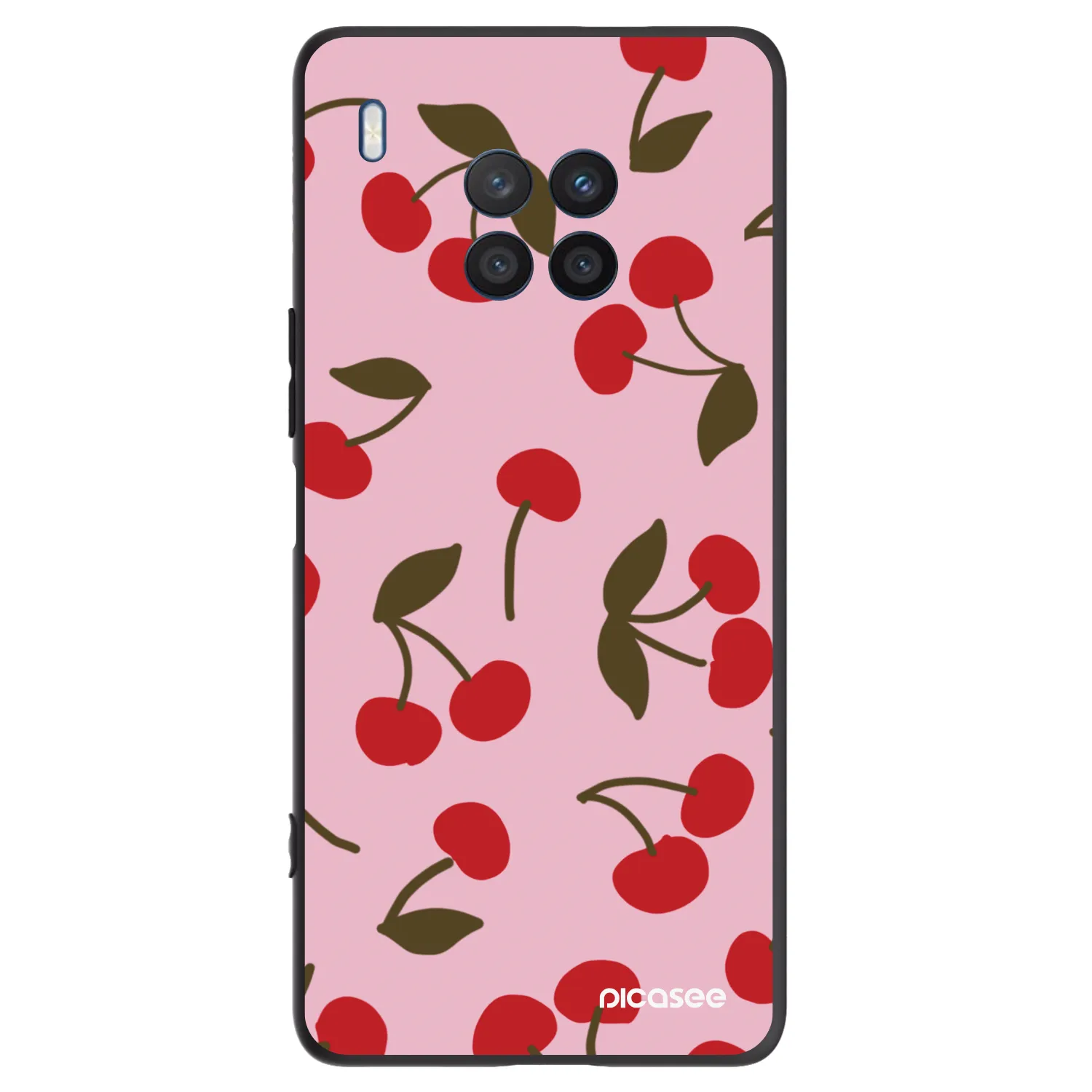 Picasee crna silikonska maskica za Honor 50 Lite - Cherry