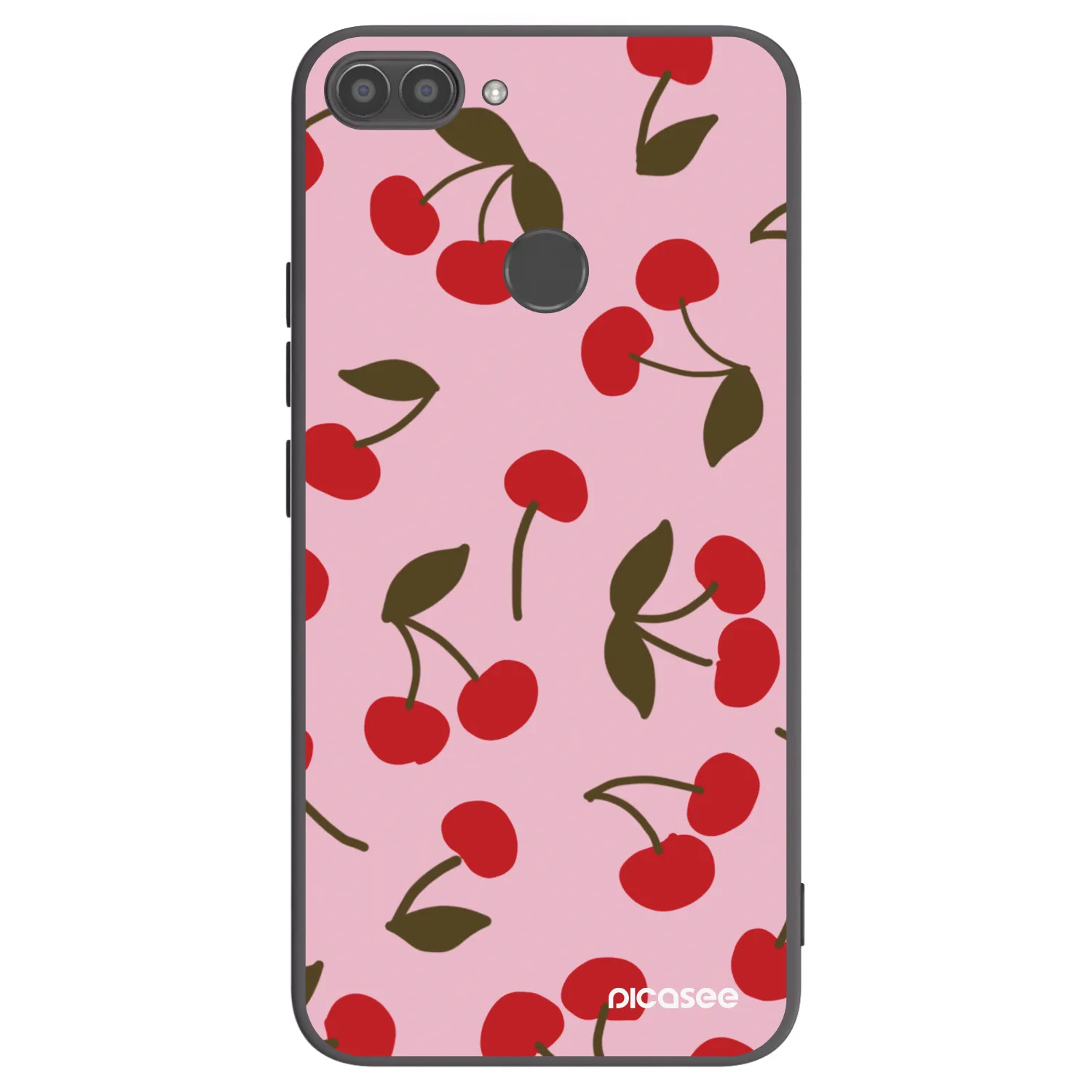 Picasee crna silikonska maskica za Huawei P Smart - Cherry