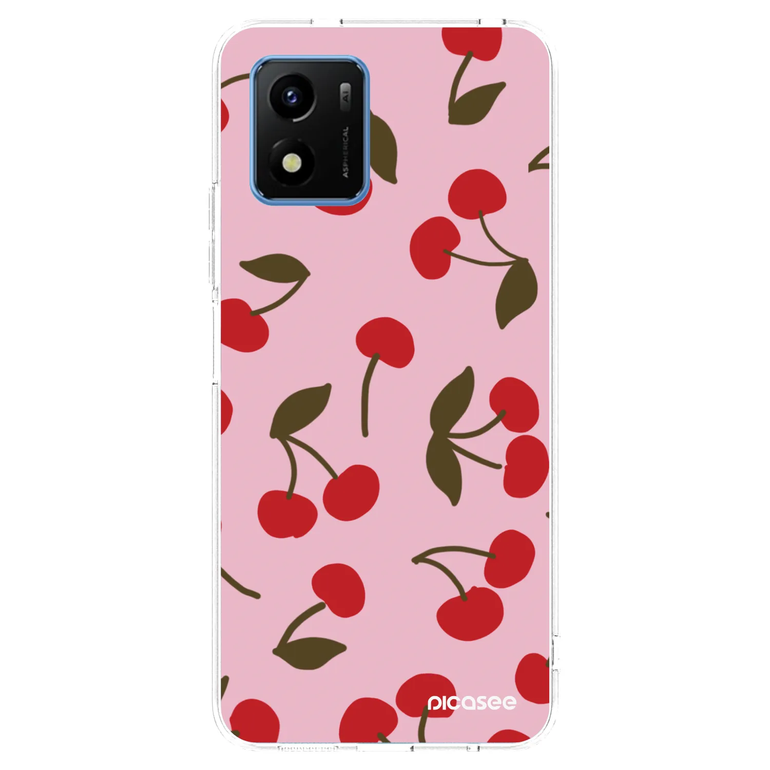 Picasee silikonska prozirna maskica za Vivo Y01 - Cherry