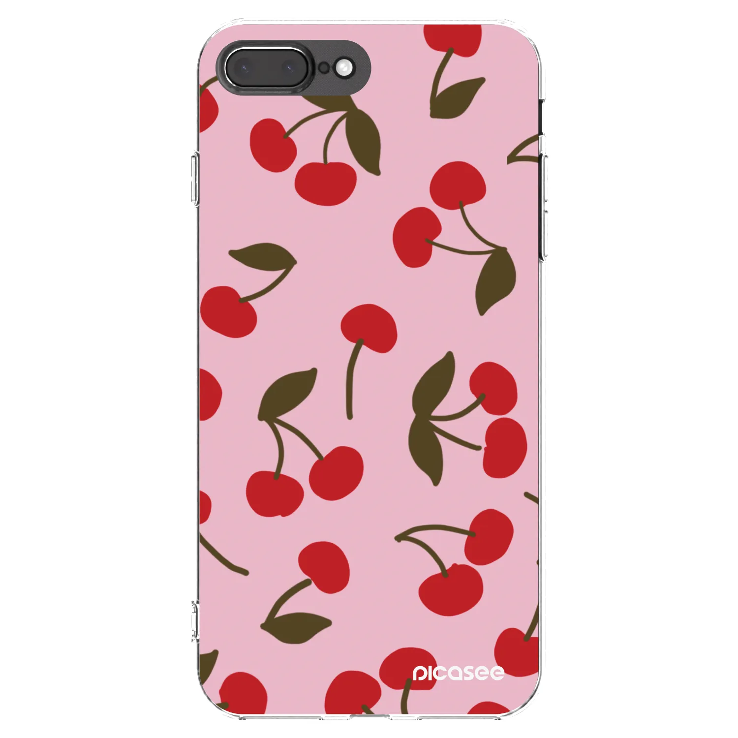 Picasee silikonska prozirna maskica za Apple iPhone 8 Plus - Cherry