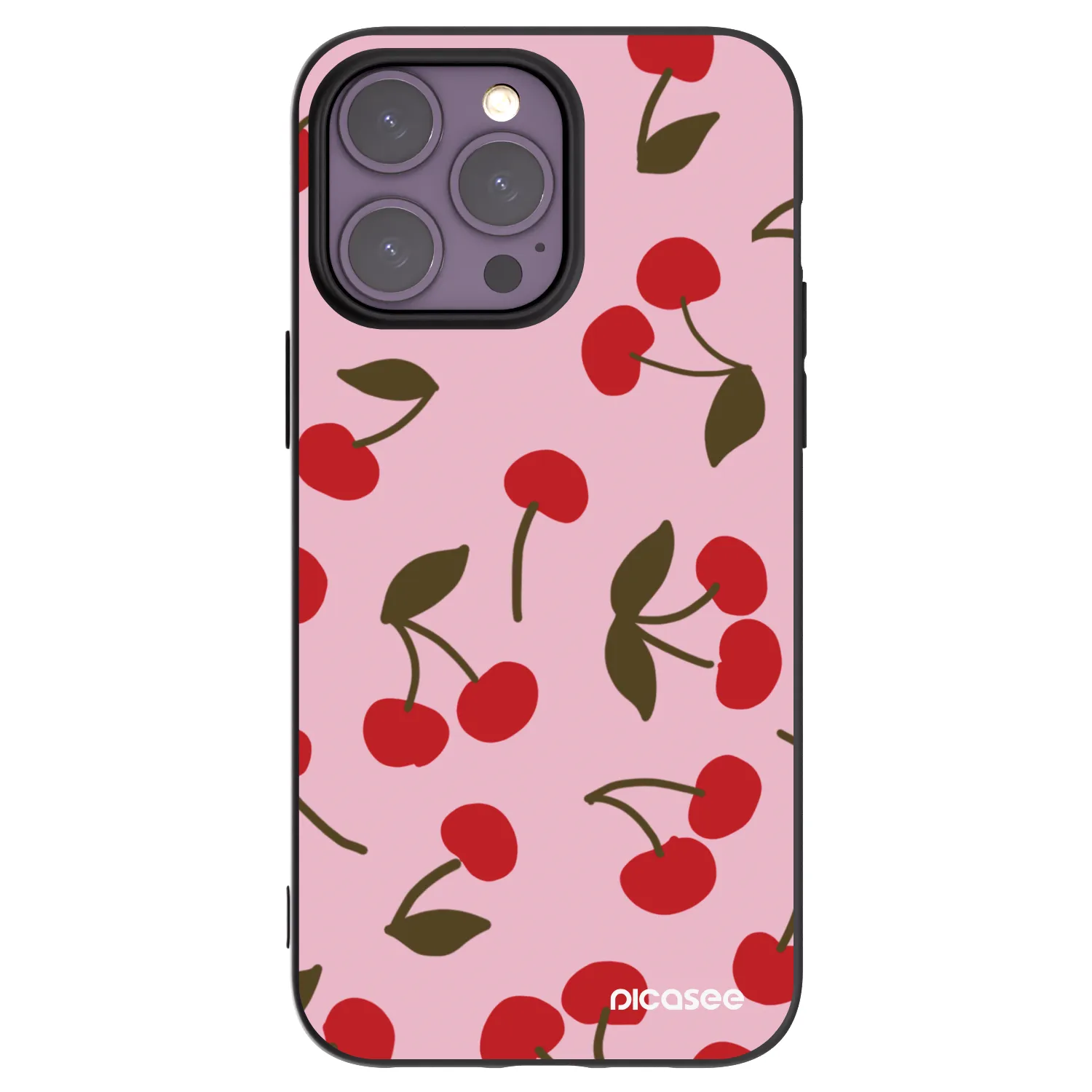 Picasee crna silikonska maskica za Apple iPhone 14 Pro Max - Cherry