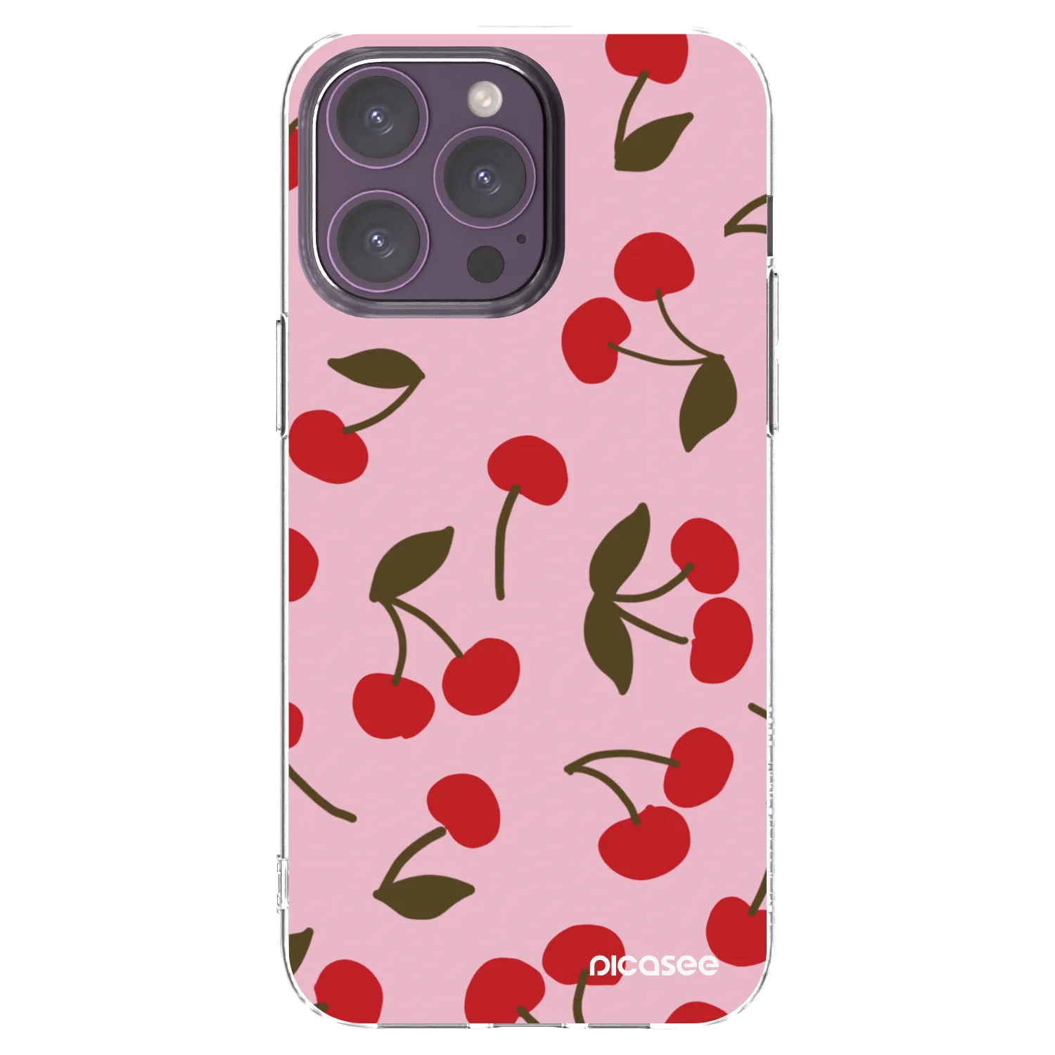 Picasee silikonska prozirna maskica za Apple iPhone 14 Pro Max - Cherry