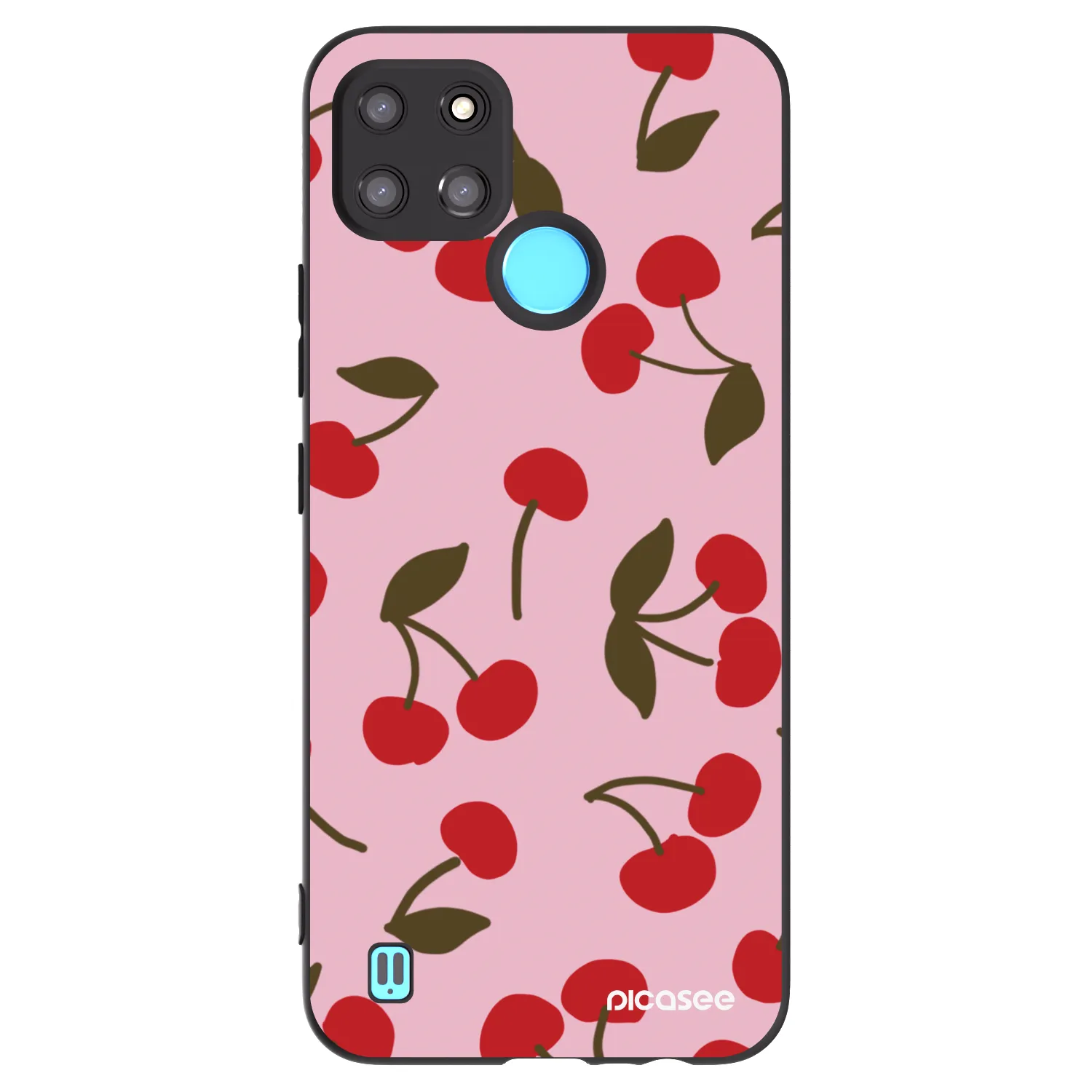 Picasee crna silikonska maskica za Realme C21Y - Cherry