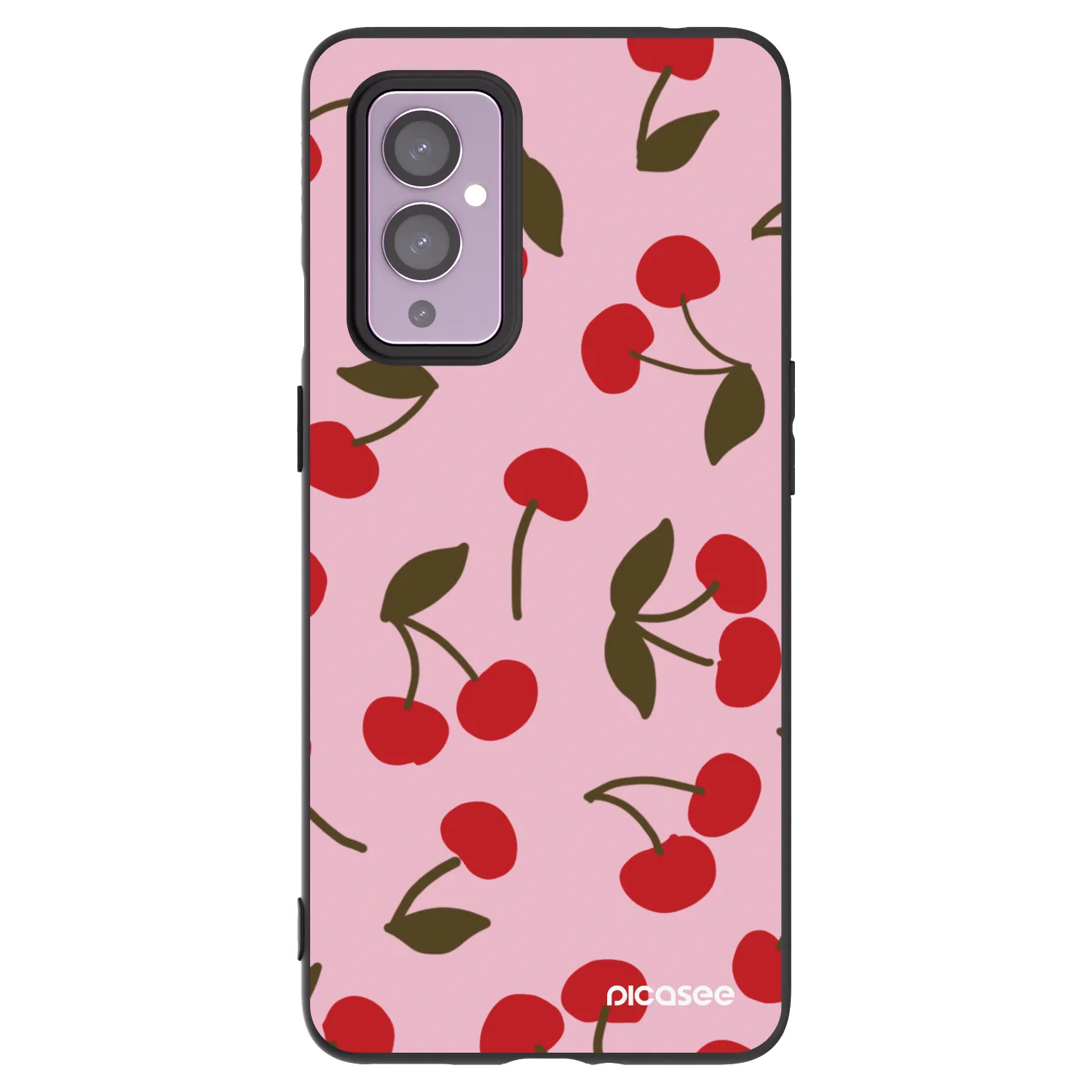 Picasee crna silikonska maskica za OnePlus 9 - Cherry