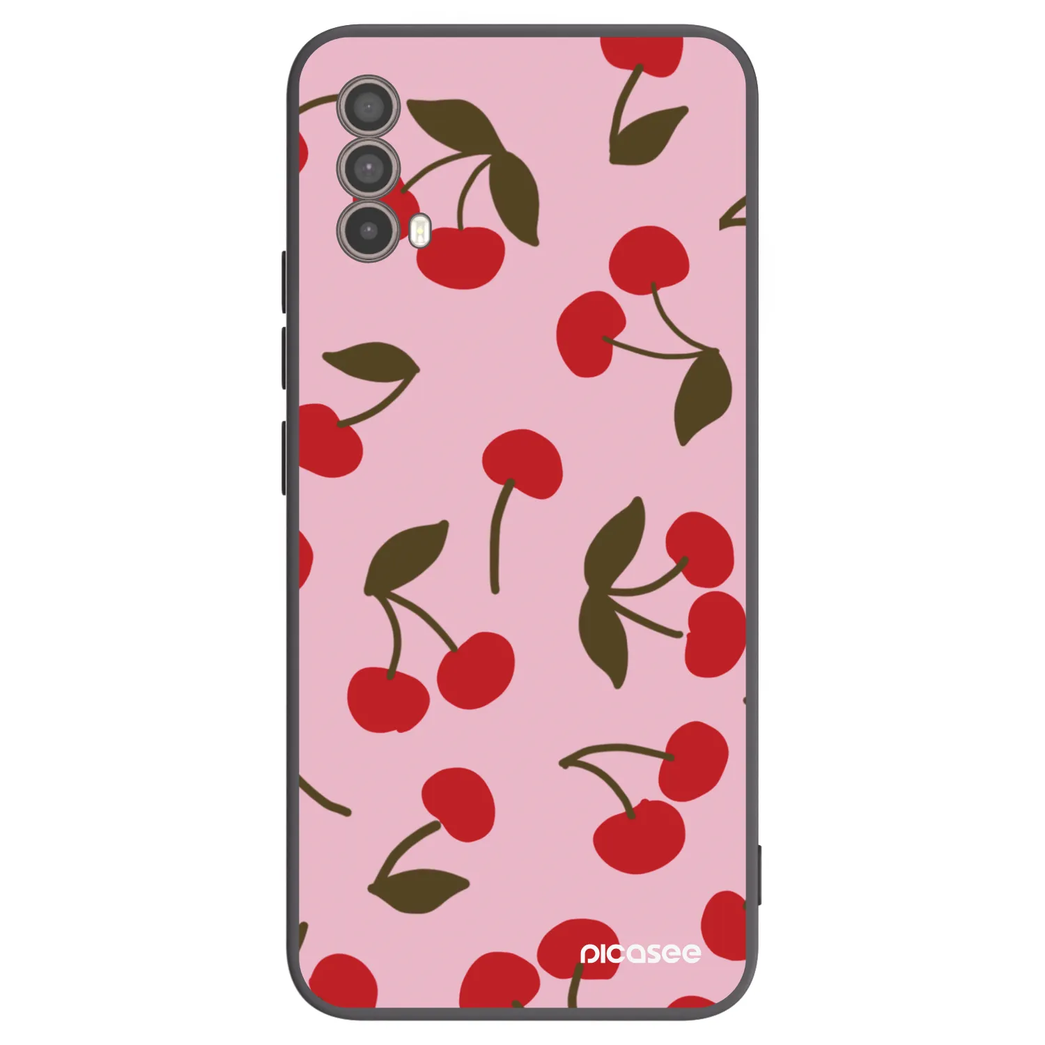 Picasee crna silikonska maskica za Motorola Moto E40 - Cherry