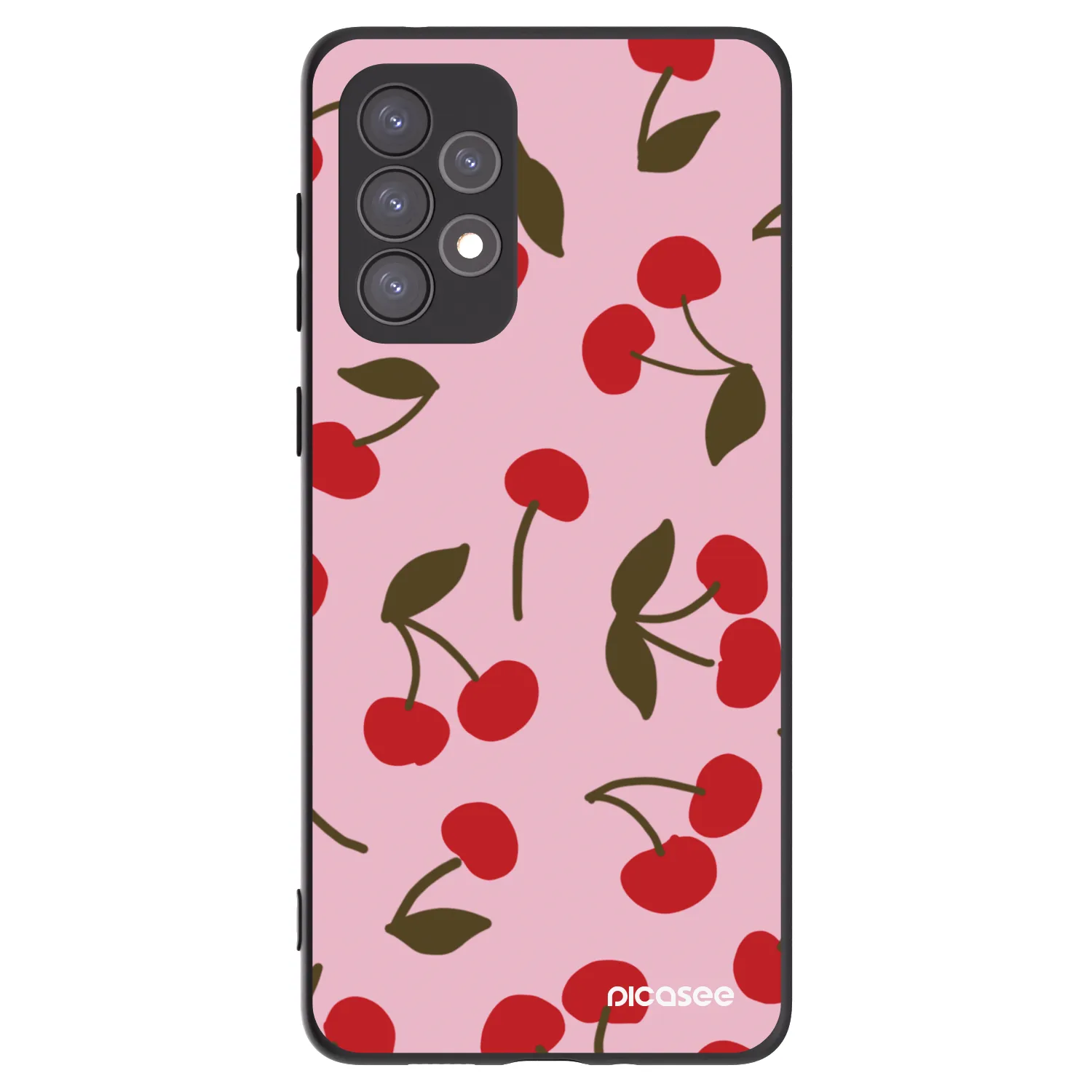 Picasee crna silikonska maskica za Samsung Galaxy A73 5G - Cherry