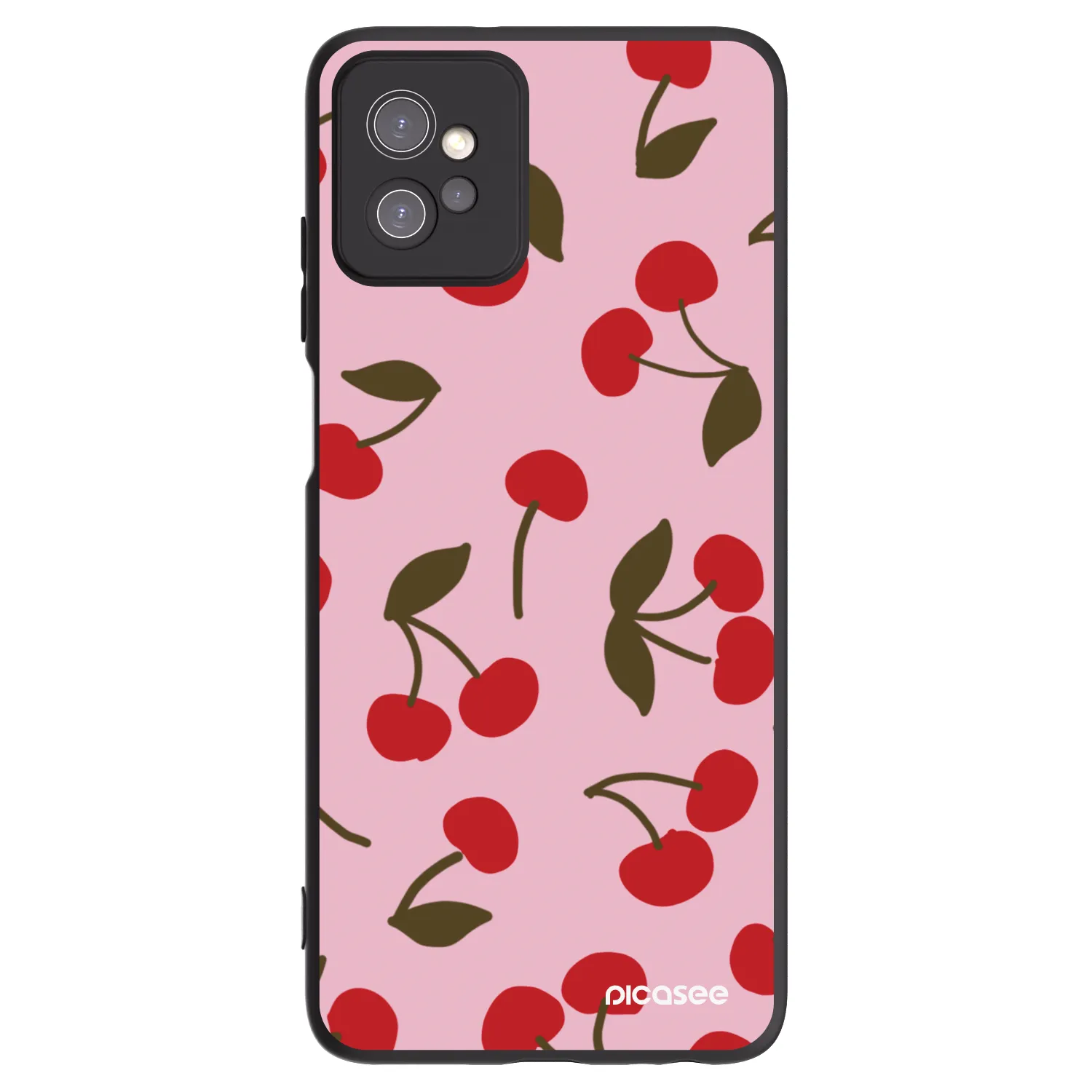 Picasee crna silikonska maskica za Motorola Moto G32 - Cherry