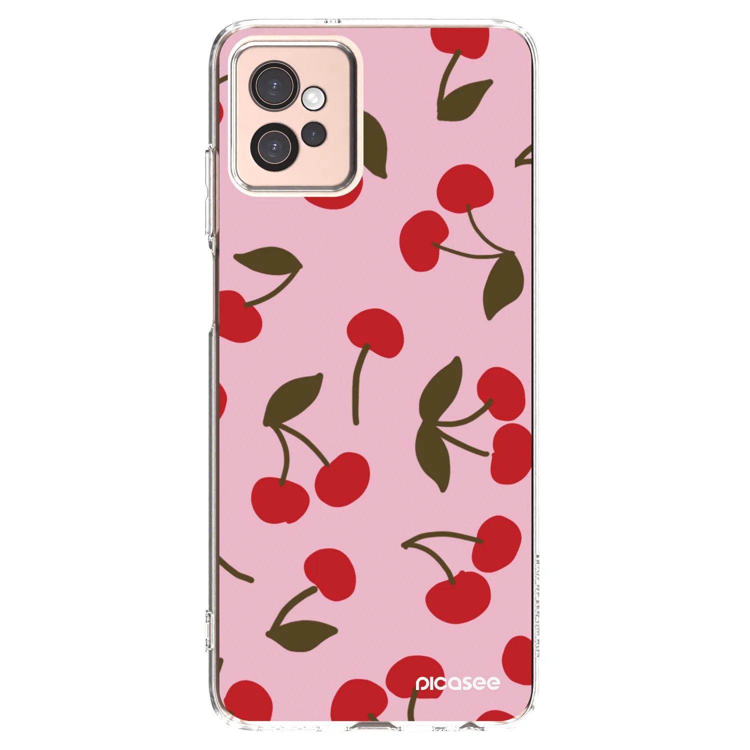 Picasee silikonska prozirna maskica za Motorola Moto G32 - Cherry