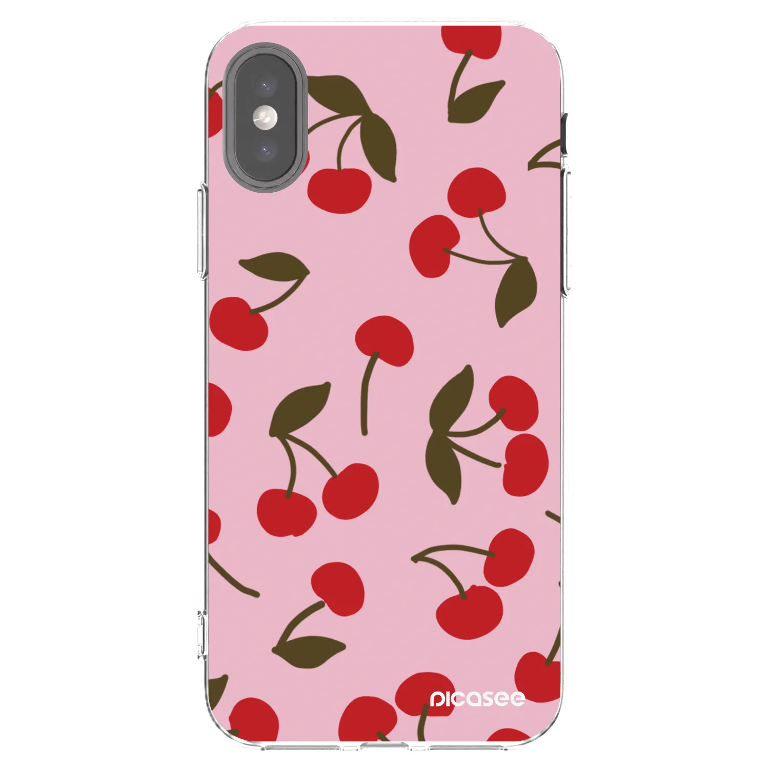 Picasee silikonska prozirna maskica za Apple iPhone X/XS - Cherry