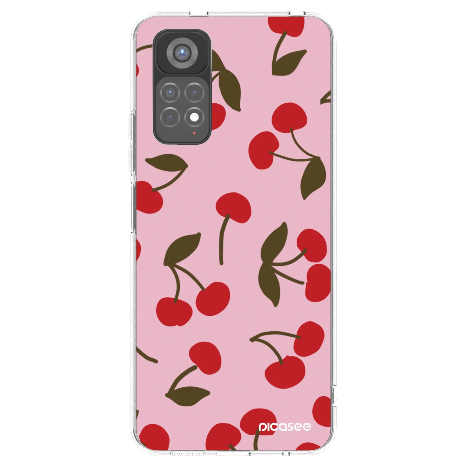 Picasee silikonska prozirna maskica za Xiaomi Redmi Note 11S 5G - Cherry
