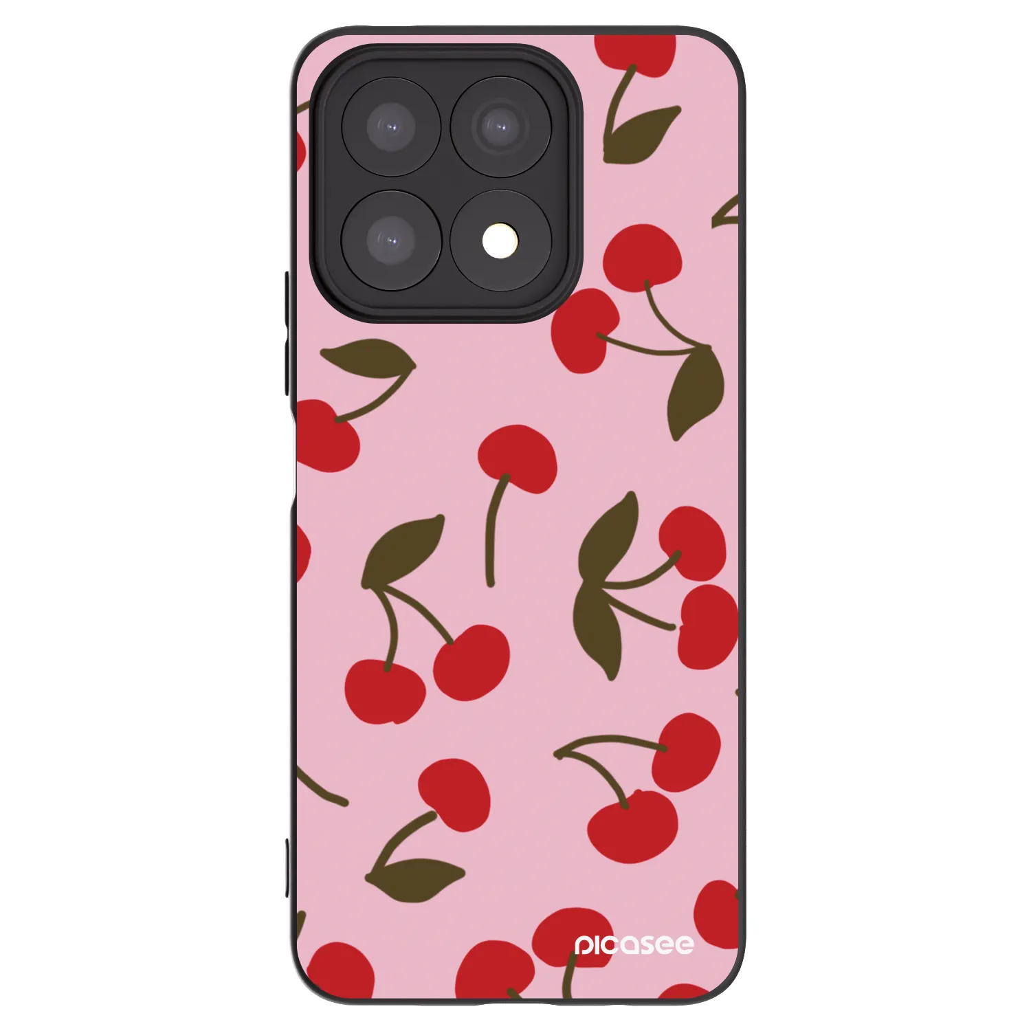 Picasee crna silikonska maskica za Honor X8a - Cherry