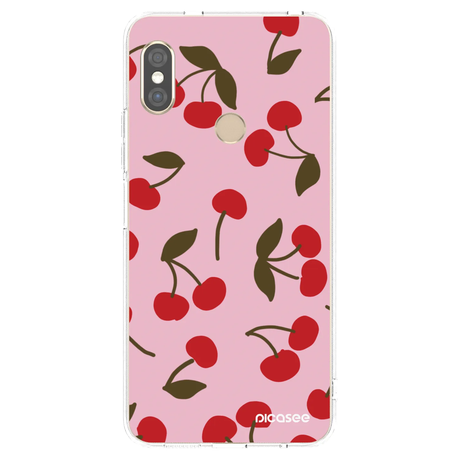 Picasee silikonska prozirna maskica za Xiaomi Redmi Note 5 Global - Cherry