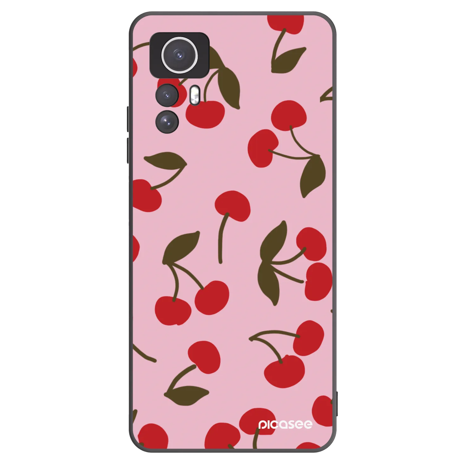 Picasee crna silikonska maskica za Xiaomi Redmi Note 12S - Cherry
