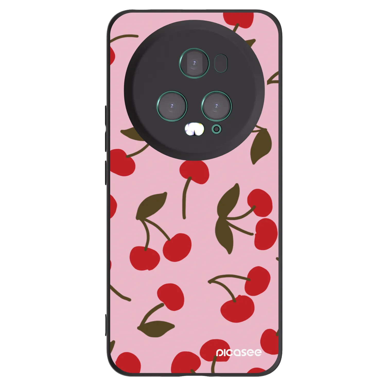 Picasee crna silikonska maskica za Honor Magic5 Pro - Cherry